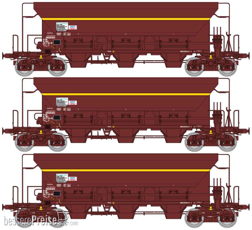 SET of HOPPER F70 Facs SNCF EraV (N° 33 87 694 2 014-6 / 33 87 694 2 026-0 & 33 87 694 2 039-3)