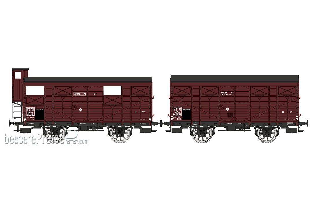 REE Modeles WB-696 PLM gedeckte Güterwagen-Set 2-tlg Ep.2