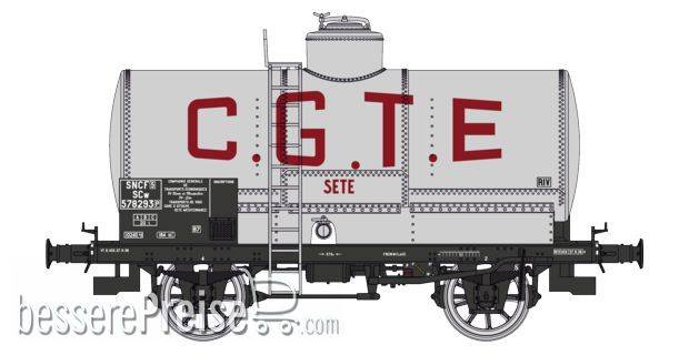 Tank Wagon C.G.T.E. Alu, black frame, SNCF Era III