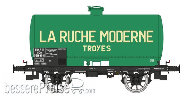 Tank Wagon LA RUCHE MODERNE, Green, black frame, SNCF Era III