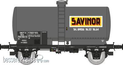 Tank Wagon SAVINOR, Grey, black frame, SNCF Era III