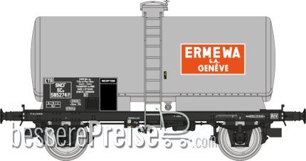 Tank Wagon ERMEWA GENEVE, Alu, black frame, SNCF Era III