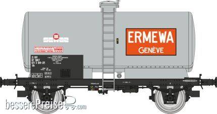 Tank Wagon ERMWA GENEVE, Grey, black frame, SNCF Era IV