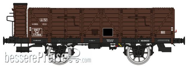 OCEM 19 Gondola, wood with brake home, Twf 771384 SNCF Era III B
