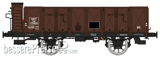 OCEM 19 Gondola, steel with brake home, Twf 770455 SNCF Era III B