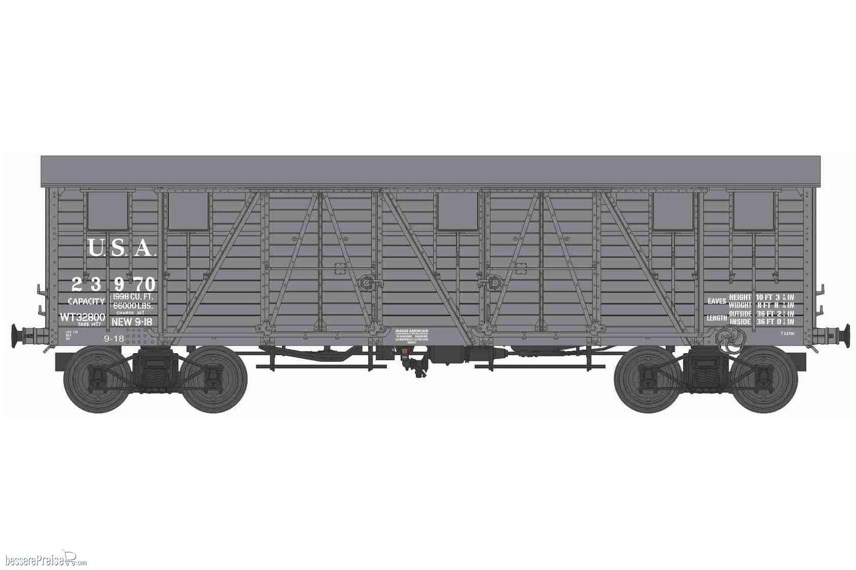 USA gedeckter Güterwagen TP mit 2 Türen Ep.II