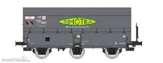 Kokswagen SIMOTRA in grauer Farbgebung der SNCF mit Bremserbühne - Ep.III