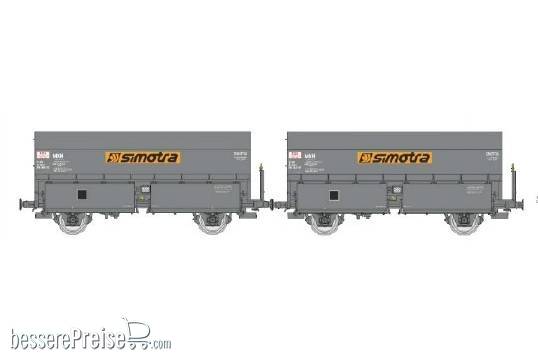 2tlg. Set Kokswagen "SIMOTRA" in grauer Farbgebung der SNCF mit Bremserbühne - Ep.IV-V