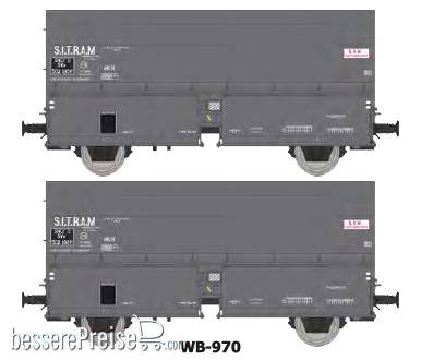2tlg. Set Kokswagen SITRAM in dunkelgrauer Farbgebung der SNCF - Ep.III