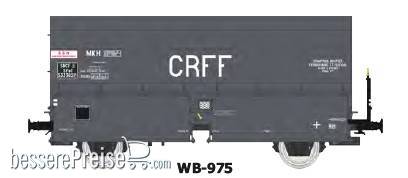 Kokswagen “CRFF” in dunkelgrauer Farbgebung der SNCF mit Bremserbühne - Ep.III