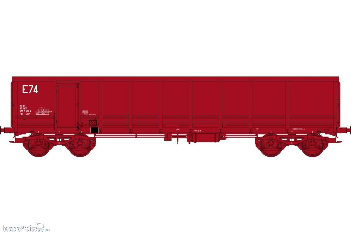 Gondola Fas Era.V Bogie Y25 N°31 87 673 7 505-4 without platform, red 606 (1994)