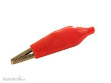 Schönwitz 00469 - 10 Stück Krokoklemme Krokodilklemme vollisoliert 34mm rot
