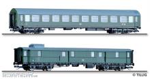 Tillig 01095 - Reisezugwagenset ´D 118 Leipzig-Köln´ der DR, bestehend aus einem Liegewagen 2. Klasse, Typ B und einem Gepäckwagen Pw4i-32, Teil 4, Ep. III