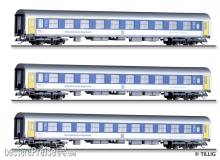 Tillig 01097 - Reisezugwagenset der Mitteldeutschen Regiobahn, bestehend aus drei Reisezugwagen, Bauart Halberstadt, Ep. VI