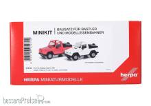 Herpa 012744 - Herpa MiniKit: Puch G-Klasse (W460) Cabrio, weiß/rot