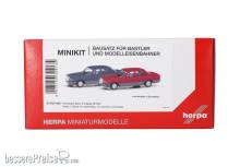 Herpa 013727-004 - Herpa MiniKit: Mercedes-Benz S-Klasse (W126) saphirblau und weinrot, 2 St&uuml,ck