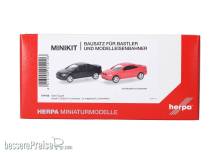 Herpa 014106 - Herpa MiniKit: Opel Coupé (2000), Schwarz und Magmarot, 2 Stück