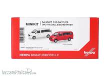 Herpa 014212 - Herpa MiniKit: Mercedes-Benz Vito Bus (W639 facelift / 2010), weiß und rot (2 Stück)