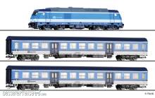 Tillig 01506 - Einsteiger-Set: Reisezug der CD, bestehend aus Diesellokomotive „TRAXX“ und zwei Reisezugwagen