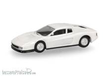 Herpa 025027-002 - Ferrari Testarossa (Motorabdeckung zum Öffnen), bianco