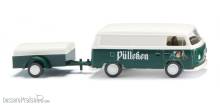 Wiking 030005 - VW T2 Kastenwagen mit Anhänger ´Pülleken´