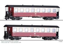 Tillig 03981 - Personenwagenset der DR, bestehend aus zwei Personenwagen KB4ip, Ep. IV -