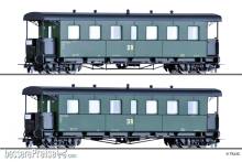 Tillig 03996 - Personenwagenset der DR, bestehend aus zwei Personenwagen KB4ip
