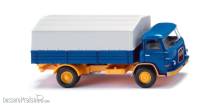 Wiking 041102 - Pritschen-Lkw (MAN 415) - blau/melonengelb