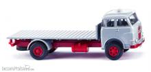 Wiking 041605 - Flachpritschen-Lkw (MAN Pausbacke) - silbergrau