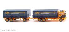 Wiking 043308 - Pritschenhängerzug (Volvo F89) ´ASG´