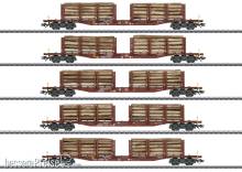 Märklin 047154 - Rungenwagen-Set Holztransport