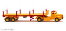 Wiking 051844 - Rungensattelzug (Scania) - signalgelb/karminrot