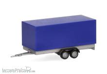 Herpa 052627-004 - PKW-Planenanhänger 2achs, ultramarinblau