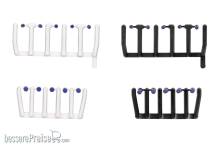 Herpa 054836 - Zubehör: 80 Signallichter blautransparent mit schwarzen und weißen Sockeln, je 20x groß und klein