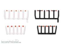 Herpa 054843 - Zubeh&ouml,r: 80 Signallichter orange transparent mit schwarzen und wei&szlig,en Sockeln, je 20x gro&szlig, und klein
