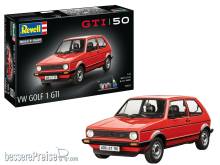 Revell 05623 - Geschenkset 50 Jahre VW Golf 1 GTi Revell Modellbausatz mit Basiszubehör