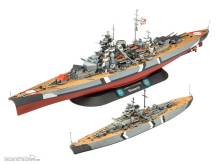 Revell 05637 - Geschenkset The Legendary Bismarck (1:700&1:1200) Revell Modellbausatz mit Basiszubehör