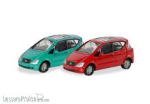 Herpa 066907 - Spur N: 2er Set Mercedes-Benz A-Klasse, rot und oasengrün