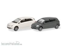 Herpa 066914 - Spur N: 2er Set Mercedes-Benz B-Klasse, calcitweiß und mountaingrey