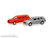 Herpa 066969 - Spur N: 2er Set Volkswagen (VW) Passat Variant rot und silber