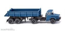 Wiking 067706 - Hinterkippersattelzug (Magirus Deutz) - brillantblau