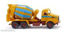 Wiking 068207 - Betonmischer (Volvo N10) - maisgelb/hellblau