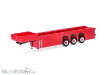 Herpa 076418-004 - Betonteileauflieger 3achs, rot