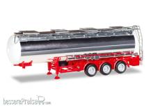 Herpa 076456-002 - Chemiechromtankauflieger Feldbinder, 32m&179 (rot)