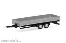 Herpa 076920-002 - Tieflade-Tandemanhänger 2-achs, silber