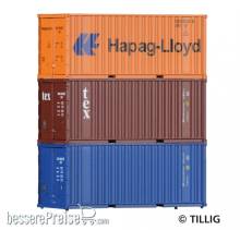 Tillig 07706 - Container-Set mit drei 20-Containern