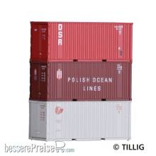 Tillig 07707 - Container-Set mit drei 20-Containern