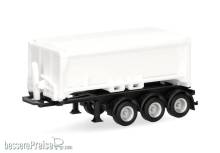 Herpa 077101 - Abraumcontainerauflieger 3achs, weiß