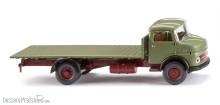 Wiking 085203 - Flachpritschen-Lkw (MB Kurzhauber) - schilfgrün