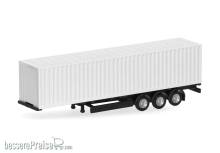 Herpa 086158 - Teileservice, Spur N (1:160), Auflieger 3achs 40ft Container, 2 St&uuml,ck